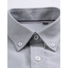 红豆男装 长袖衬衫男 牛津纺面料时尚扣领修身舒适长袖衬衫