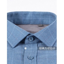 红豆男装保暖衬衫男加绒加厚商务休闲格子长袖衬衫