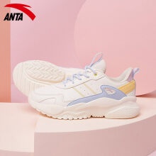 安踏女子跑步鞋皮面缓震潮流运动鞋